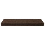 vidaXL Tapis d'escalier autocollants 15 pièces 65 x 21 x 4 cm Marron Bord rectangulaire