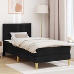 vidaXL Cadre de lit Noir 80 x 200 cm Polyester