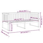 vidaXL Lit de jour blanc 100x200 cm bois de pin massif