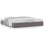 vidaXL Cadre de lit ottoman sans matelas gris 160x200 cm similicuir