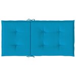 vidaXL Coussins de chaise de jardin à dossier bas lot de 2 bleu