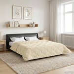 vidaXL Duvet complet toute l'année Matelassé Crème 240 x 260 cm