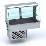 Vitrine réfrigérée drop-in courbée self-service - 3 à 5 x bacs gn 1/1 - combisteel - r452a - acier inoxydable5 x gn 1/1 1765x720x14