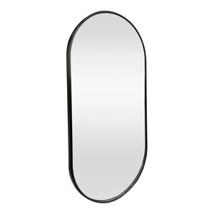 Miroir mural ovale 40 x 80 cm noir mat 03_0007957