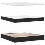 vidaXL Lit ottoman avec matelas et LED Noir 180x200cm tissu