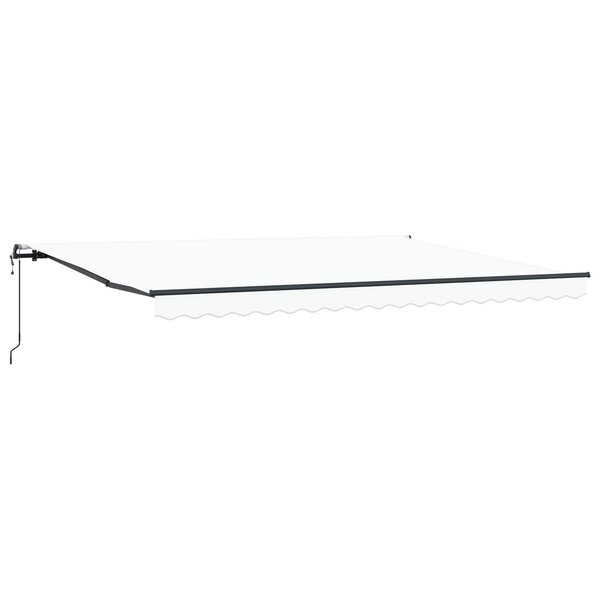 vidaXL Auvent Rétractable Blanc 450 × 350 cm Tissu et Aluminium