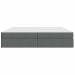 vidaXL Lit avec rangement et matelas Gris foncé 200 x 200 cm Polyester