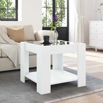 vidaXL Table basse avec LED blanc 53x53x45 cm bois d'ingénierie