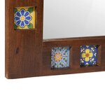 vidaXL Miroir de salle de bain avec stockage Noyer 50 x 70 x 2 5 cm