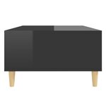 vidaXL Table basse Noir brillant 103 5x60x35 cm Aggloméré