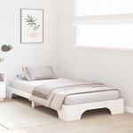 vidaXL Cadre de lit Blanc Bois de pin massif Simple Design minimaliste