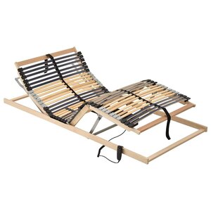 vidaXL Sommier à lattes Marron 100 x 190 cm Bois de hêtre massif