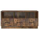 vidaXL Meuble TV Chêne fumé 102 x 34 5 x 47 cm Bois d'ingénierie