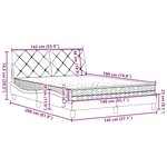 vidaXL Lit avec matelas crème 140x190 cm tissu