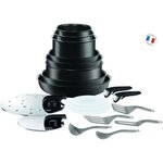 TEFAL L6549802 Ingenio Performance Batterie de cuisine 20p, Revêtement antiadhésif, Tous feux + induction + four, Fabriqué en France