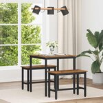 vidaXL Table de salle à manger / Table de repas MÉTAL