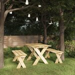 vidaXL Table de jardin 110x73x70 cm Bois de pin imprégné