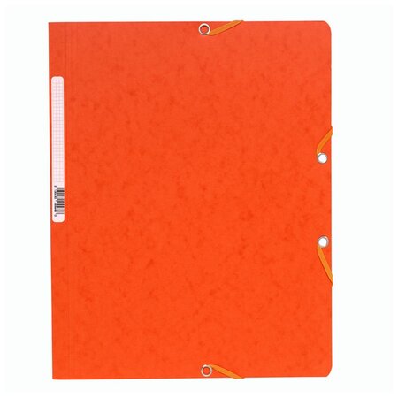 Exacompta : chemise élastique sans rabat a4 - fabriquée en france - orange