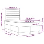 vidaXL Lit à ressort LED avec matelas Taupe 120 x 190 cm tissu