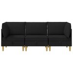 vidaXL Canapé modulaire avec rangement 3 Pièces Noir Tissu