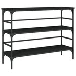 vidaXL Table console noir 100x32x75 cm bois d'ingénierie