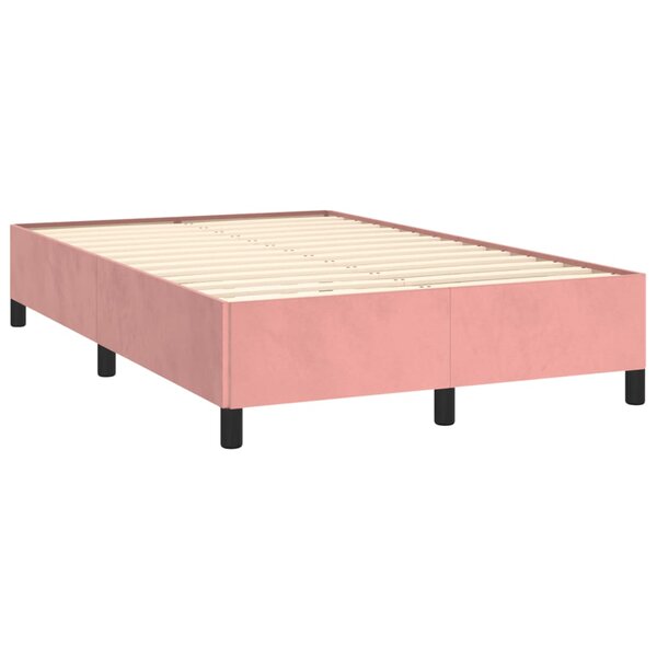 vidaXL Cadre de lit rose 120x190 cm velours