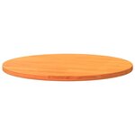 vidaXL Dessus de table rond cire marron Ø70x2 5 cm bois de pin massif