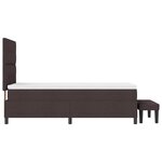 vidaXL Lit à ressorts avec matelas Marron foncé 90 x 190 cm tissu