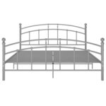 vidaXL Cadre de lit sans matelas gris métal 140x200 cm
