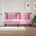 vidaXL Tête de lit suspendue Avec lumière LED Rose PU antique
