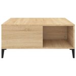 vidaXL Table basse chêne sonoma 80x80x36 5 cm bois d'ingénierie