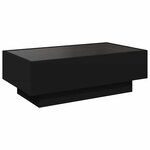 vidaXL Table basse avec LED noir 90x50x30 cm bois d'ingénierie