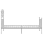 vidaXL Cadre de lit Blanc Métal 90x200 cm
