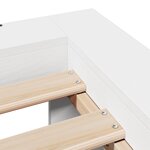 vidaXL Cadre de lit sans matelas blanc 140x200 cm bois de pin massif