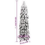 vidaXL Sapin de Noël artificiel pré-éclairé avec 80 LED/neige floquée