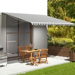 vidaXL Tissu de remplacement pour auvent Anthracite et blanc 5x3 5 m