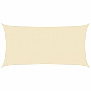 vidaXL Voile d'ombrage 160 g/m² Crème 2x3 5 m PEHD