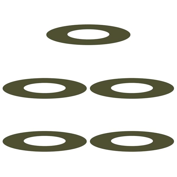 vidaXL Anneaux d'arbre plats 5 Pièces Vert olive Ø30 / 60 cm Acier