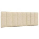 vidaXL Coussin de tête de lit Hanko crème 120 cm tissu