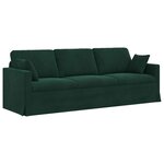 vidaXL Ensemble de Canapés 2 Pièces Vert foncé 228 x 78 x 80 cm Velours