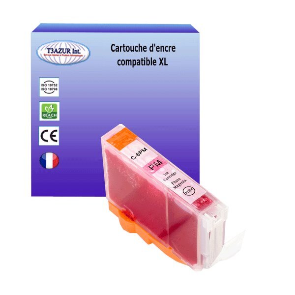 Cartouche compatible avec Canon CLI8 (0624B001)  Photo Magenta - T3AZUR