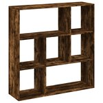 vidaXL Étagère séparatrice de pièce chêne fumé 102x29x103 5 cm