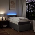 vidaXL Sommier à lattes de lit avec matelas Taupe 90x200 cm Tissu