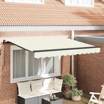 vidaXL Auvent Rétractable Crème 300 x 200 cm tissu