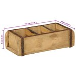 vidaXL Plateau 4 Pièces Marron 30 x 14 x 9 cm Bois Recyclé Solide