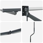 vidaXL Cadre de store rétractable électrique Anthracite 3 5 x 2 5 m
