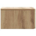 vidaXL Cabinet de chevet mural Chêne artisanal 49 x 34 5 x 20 cm