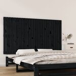 vidaXL Tête de lit murale Noir 159 5x3x90 cm Bois massif de pin