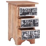 vidaXL Table de chevet 30 x 30 x 51 cm Bois de récupération massif