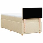 vidaXL Sommier à lattes de lit avec matelas Crème 80x200 cm Tissu